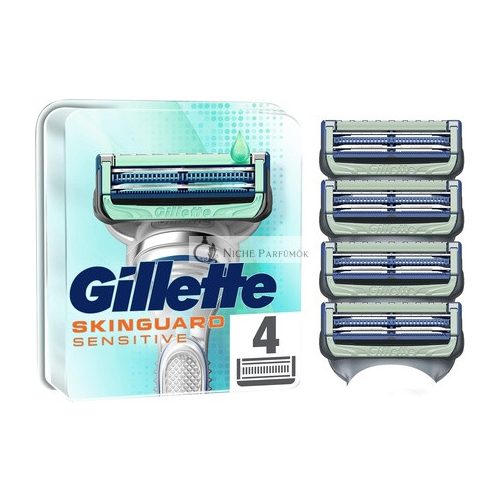 Gillette SkinGuard Pánske Břitvy s Aloe Verou - Citlivá Pokožka - 4 ks