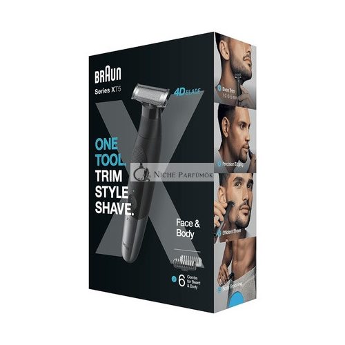 Braun Series X Hybrid Elektrický Holiaci Strojček pre Mužov 4D Blade SkinShield Vodotesný Bezdrôtový XT5200