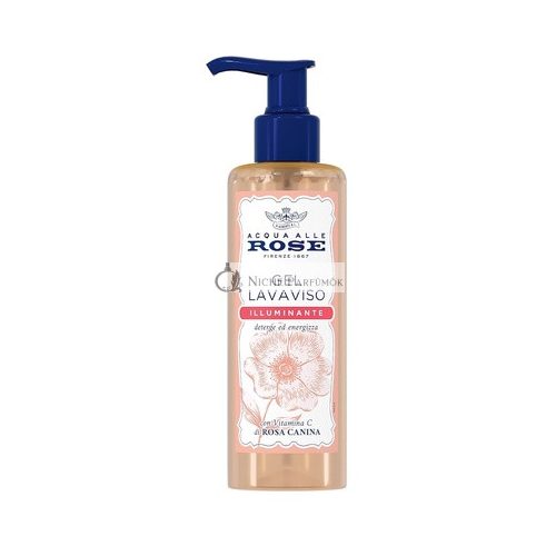 Acqua alle Rose Brightening Lavaviso Gél s Vitamínom C z Róžových Šípok, Čistič Tváre pre Matnú Pleť, 200ml