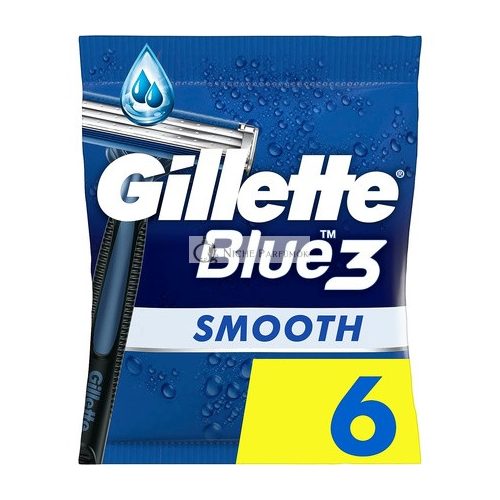 Gillette Blue3 Smooth jednorazové holiace strojky pre mužov 3 čepele 40° otočná hlava ComfortGel technológia