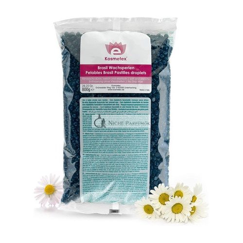 Kosmetex Brazil Wax Perlové Granule Azulén Tenký Flexibilný Film Wax 800g