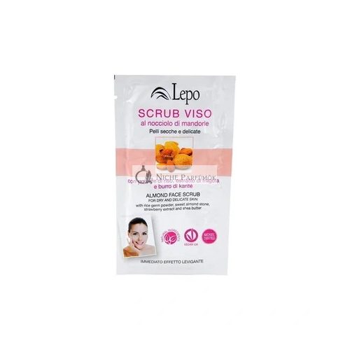 Lepo Cosmetics Mandľovo Lieskový Peeling na Tvár, 15 ml