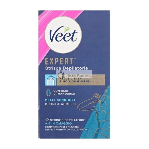 Veet Expert Pásky na depiláciu pre citlivú pokožku - 16 pásikov