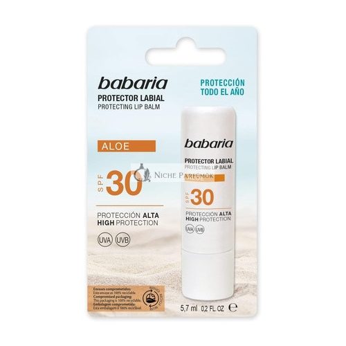 Babaria Aloe Vera Ochranný balzam na pery SPF 30, 5.7ml