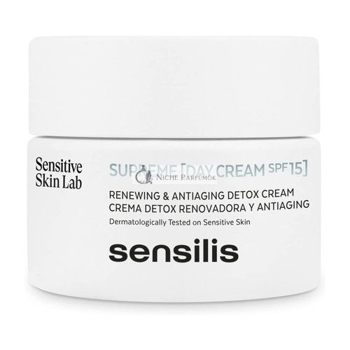 Sensilis Supreme Denný Krém Detox Renovujúci Antioxidant Anti-Aging s Hyalurónovou Kyselinou a SPF15, 50ml