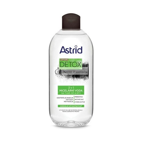 3 v 1 Micelárna voda pre normálnu a mastnú pleť Citylife Detox, 400 ml