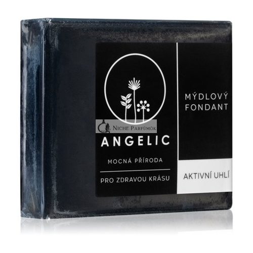 Angelic Aktív Uhlíkový Mydlový Fondán 105g - Detoxikačný