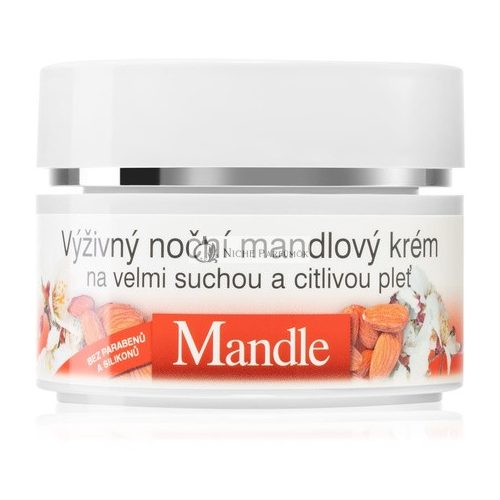 Bione Cosmetics Mandľový Nočný Výživný Krém - 51 ml, pre Veľmi Suchú a Citlivú Pokožku