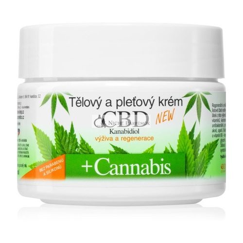 Bione Cosmetics Cannabis CBD Výživný Krém na Tvár a Telo - 260 ml