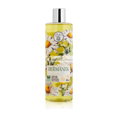 Bohemia Gifts & Cosmetics Harmanček 4 v 1 Telový a vlasový čistiaci gél - 400 ml