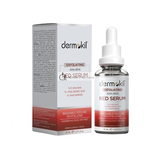 Dermokil Exfoliačný AHA BHA Niacinamid Červené Sérum na Peeling, 30ml