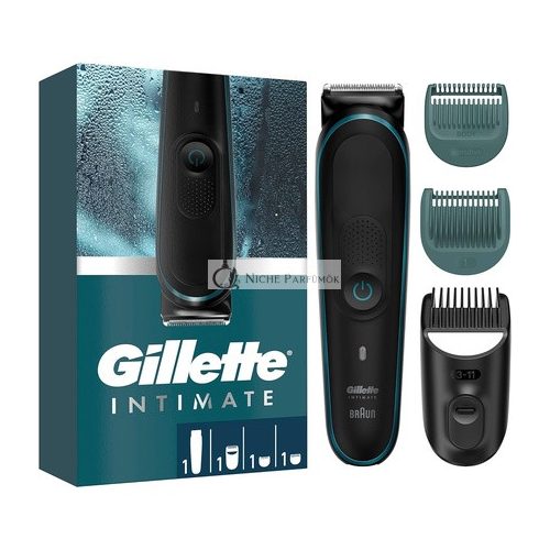 Gillette Intímny trimmer pre mužov i5 na intímne oblasti SkinFirst Intímny holiaci strojček s celoživotnými ostrými čepeľami Vodotesný Bezdrôtový na mokré a suché použitie