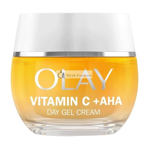 Olay Vitamín C Pleťový Hydratačný Denný Gél Krém s AHA, Starostlivosť o Pleť s Niacinamidom 99% Čistoty a Vitamínom E 50ml