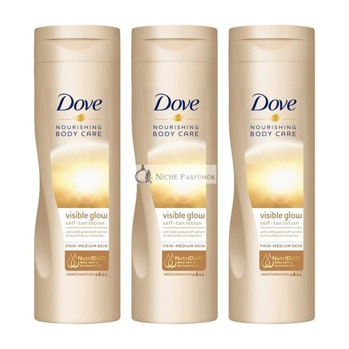 Dove Výživné Telové Mlieko Samoopalovacia Lotion 250ml Svetlá a Stredná