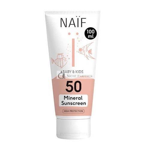 Naïf Minerálny opaľovací krém SPF50 pre bábätká a deti, 100ML