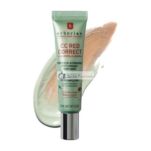 Erborian CC Red Correct s Centella Asiatica Krém na Korekciu Farby a Redness, 15ml