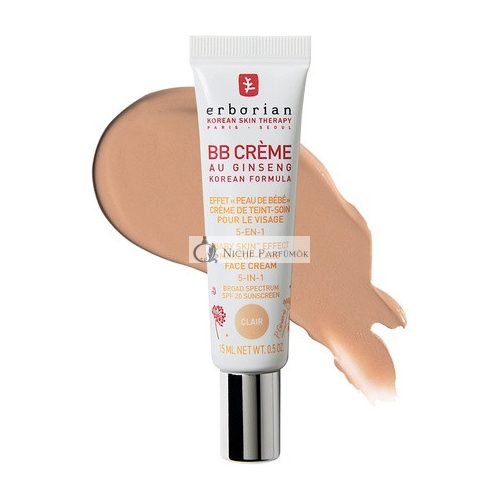 Erborian BB Krém s Ginsengom 5 v 1 Korejská Kozmetická Liečba SPF 20, 15ml