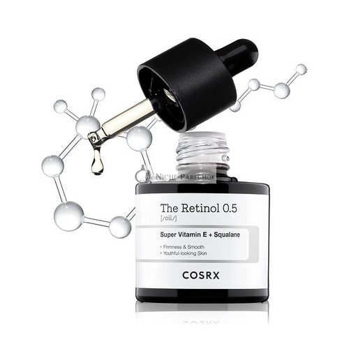 COSRX Retinol 0,5 Olej Anti-aging Sérum s 0,5% Retinoidovou Liečbou na Tvár - Šetrná Starostlivosť o Pleť na Deň a Noc