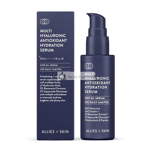 Allies Of Skin Multi Hyaluronic Antioxidant Hydratačné Sérum s Niacinamidom