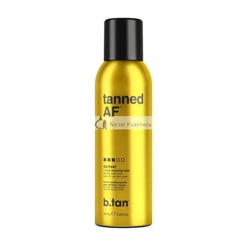 b.tan Najtmavší samoopaľovací sprej, Tanned AF bronzujúci sprej, 200ml