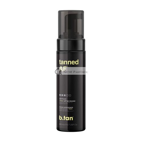 b.tan Ultra Dark Fake Tan Tanned AF Rýchly 1-hodinový Slnkový Tanner Mousse 200ml